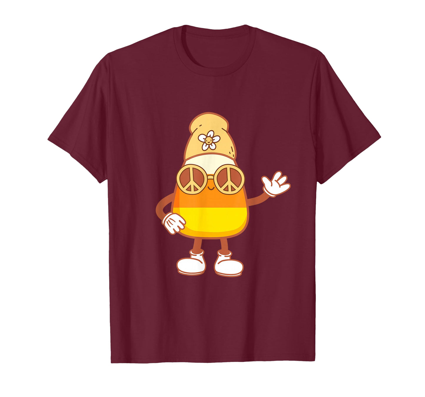 Halloween Candy Corn Squad Team Retro Groovy Candy Corn T-Shirt