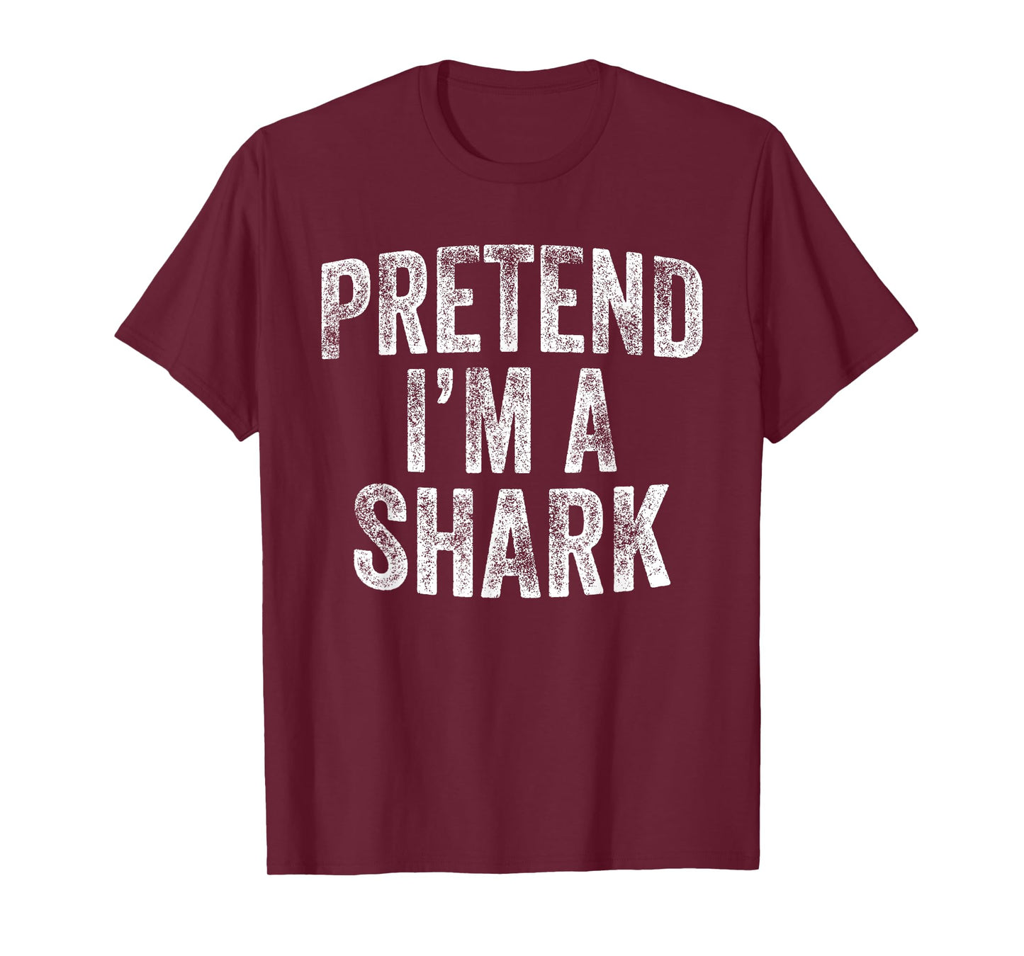 Pretend I'm A Shark Costume Family Lazy Easy Halloween Party T-Shirt