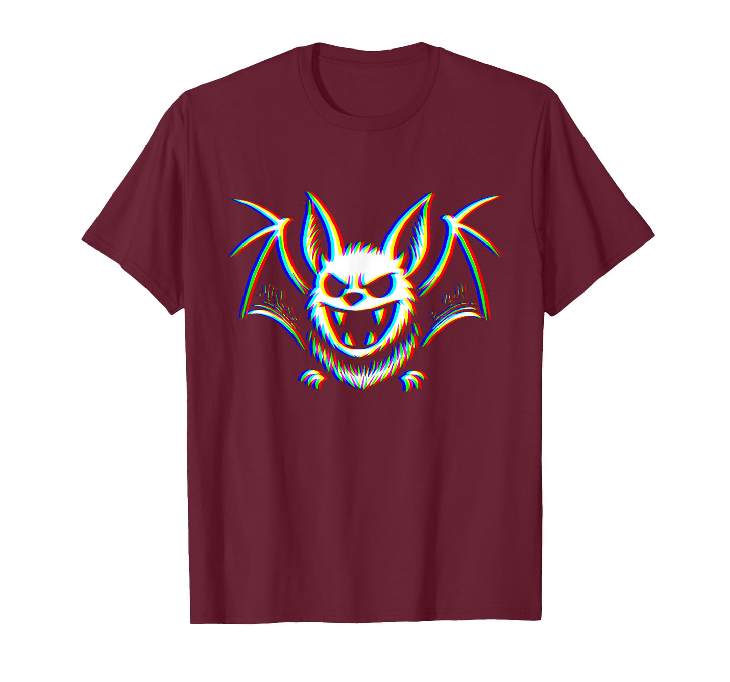 Halloween Aesthetic EDM Vaporwave Psychedelic Ghost Bat Rave T-Shirt