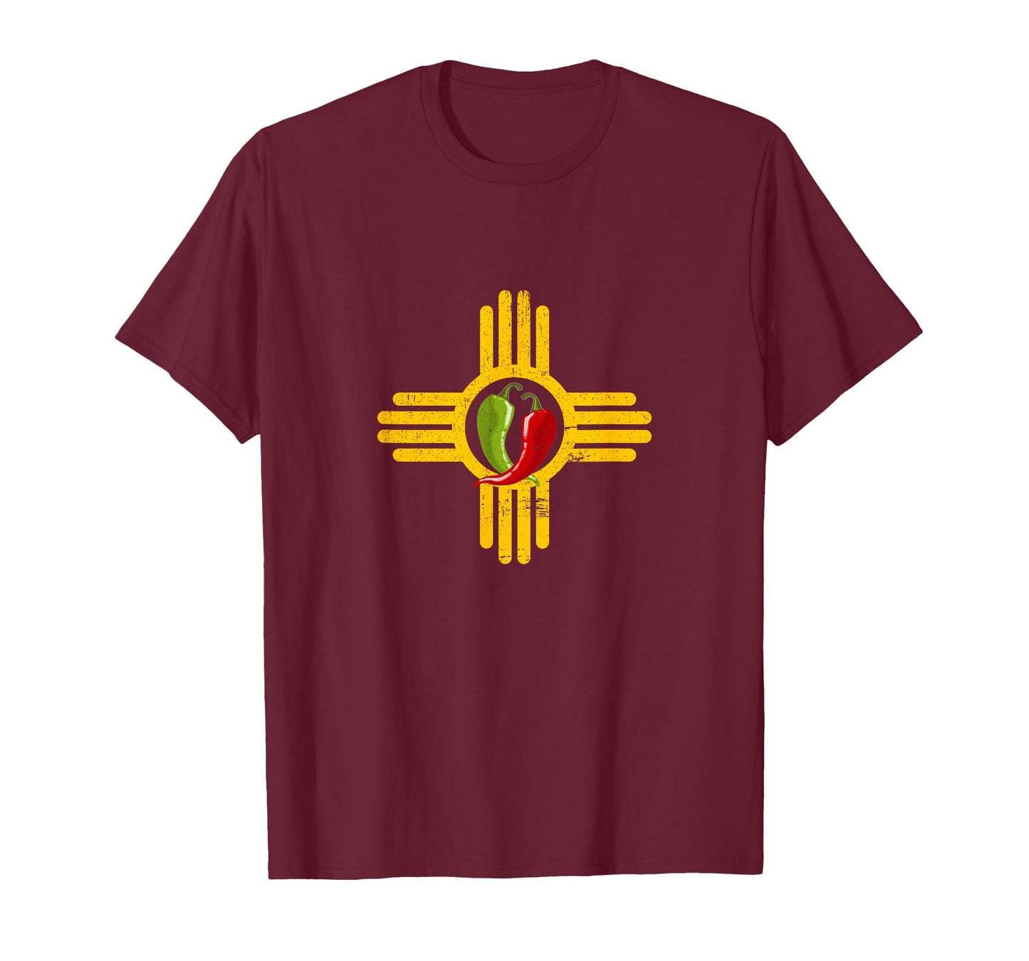 New Mexico Southwest Zia with Red and Green Chile T-Shirt