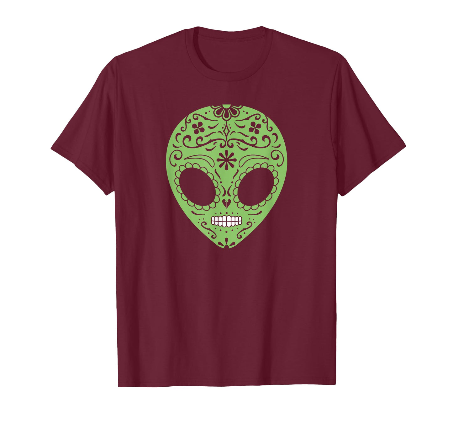 Day of the Dead Sugar Skull Alien T-Shirt