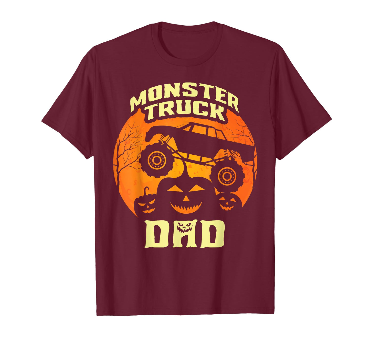 Monster Truck Dad Truck Lovers Pumpkins Halloween Costume T-Shirt