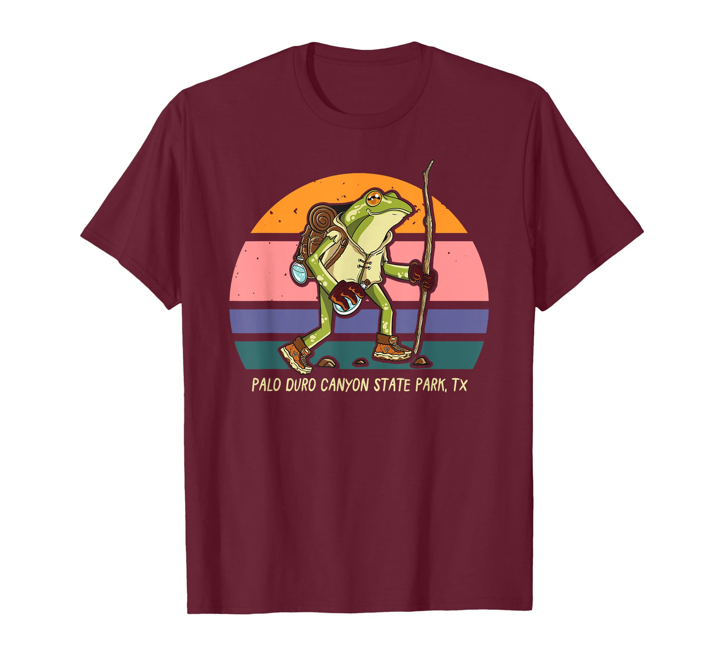 Palo Duro Canyon State Park Texas Hiking Frog Walker Camping T-Shirt