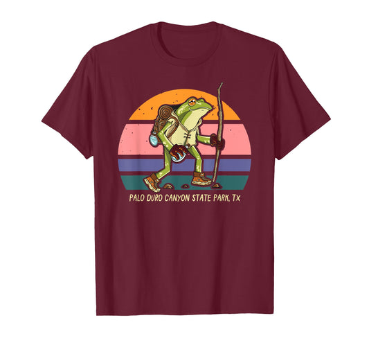 Palo Duro Canyon State Park Texas Hiking Frog Walker Camping T-Shirt
