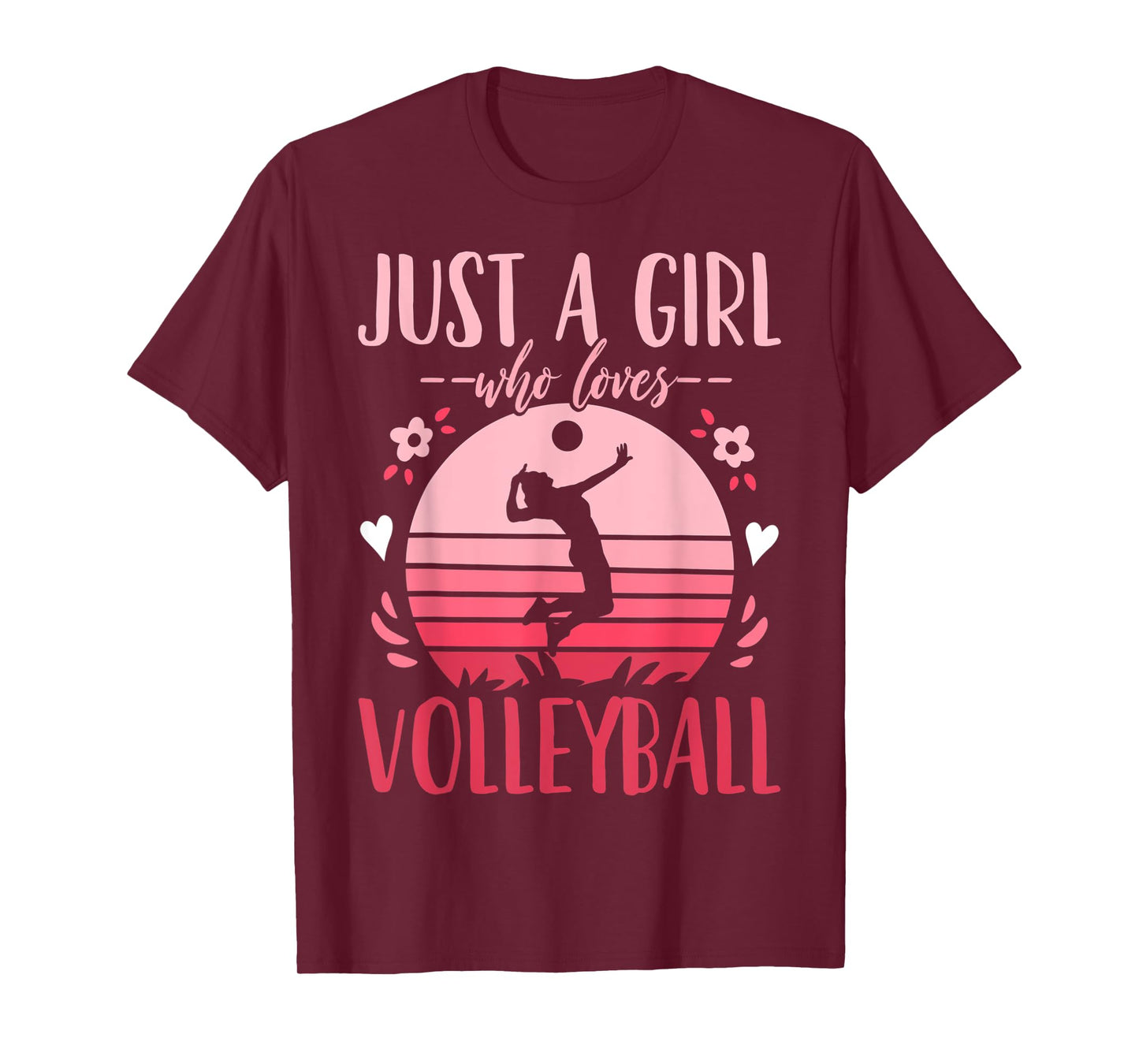 Volleyball Just a Girl Who Loves Volleyball Retro T-Shirt
