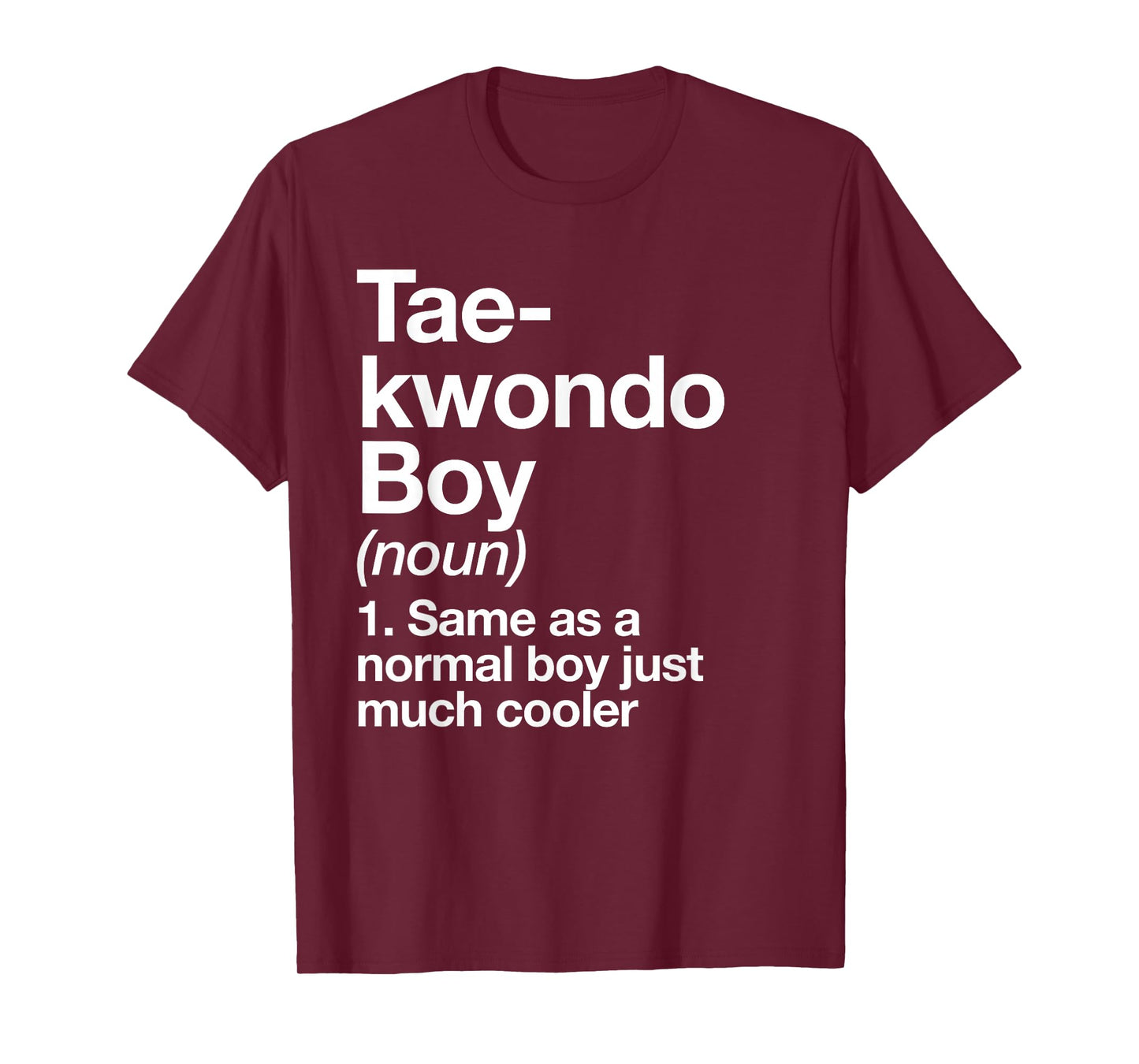 Taekwondo Boy Definition Funny Martial Arts Sports T-Shirt