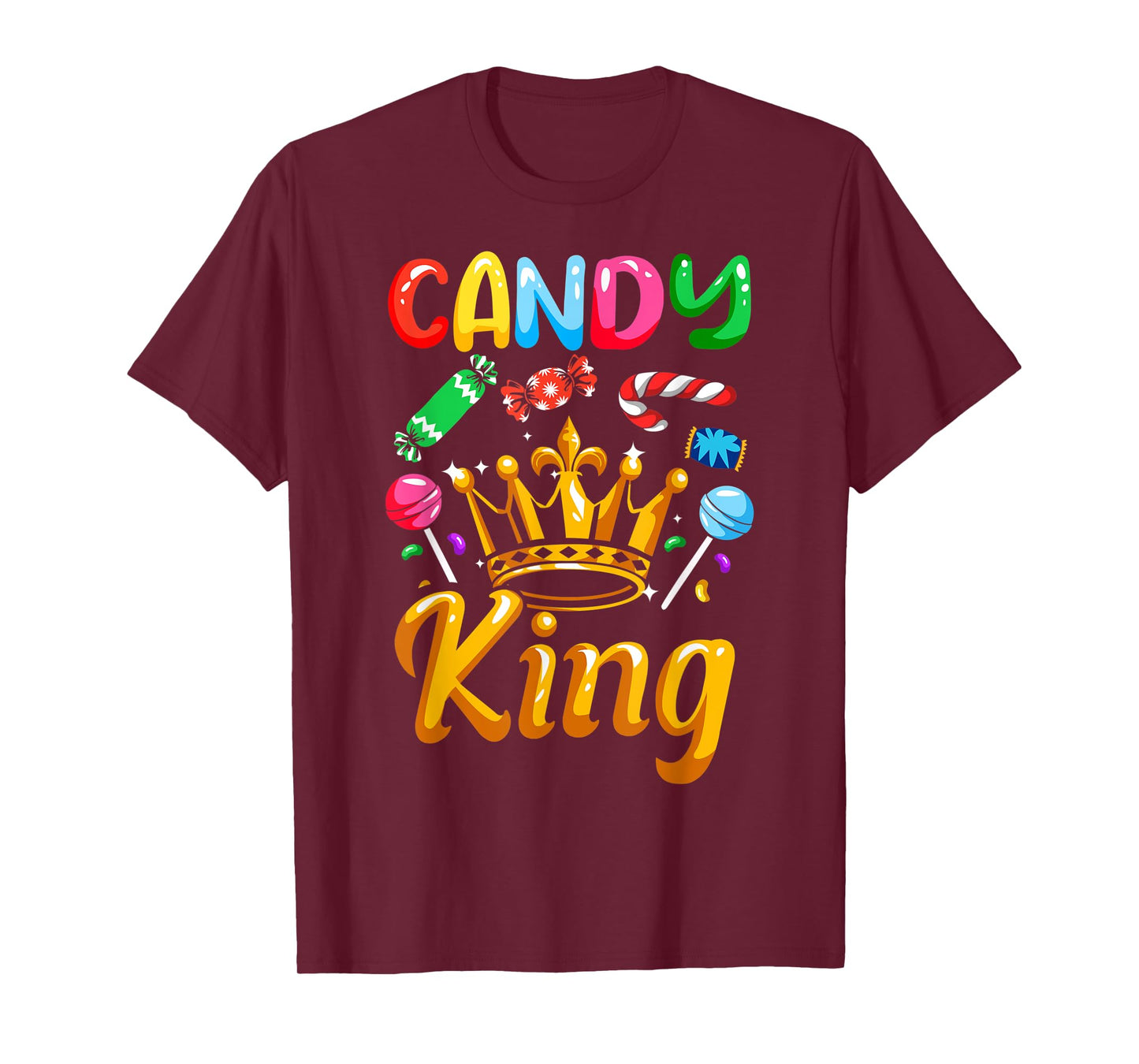 Candy Addict Candy King Halloween Candy Lollipop Sweets T-Shirt