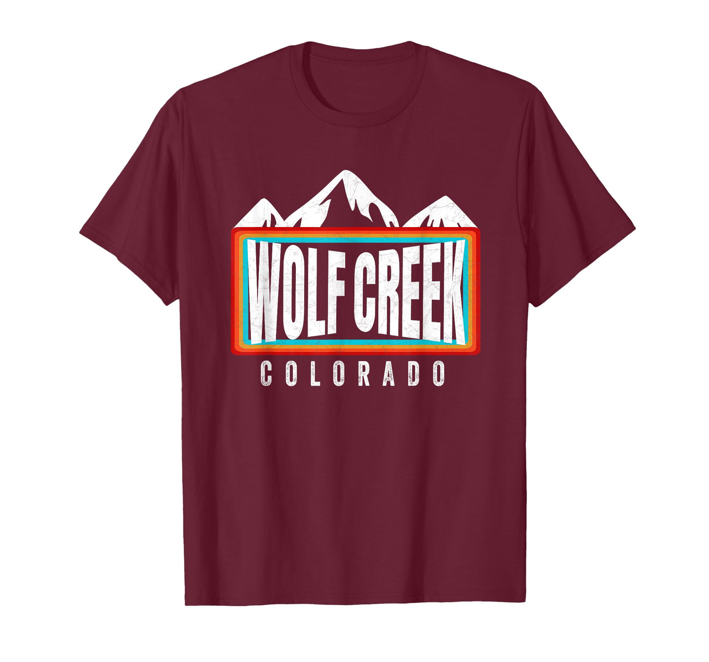 Throwback Wolf Creek Ski CO Winter Gear Colorado Snowboard T-Shirt