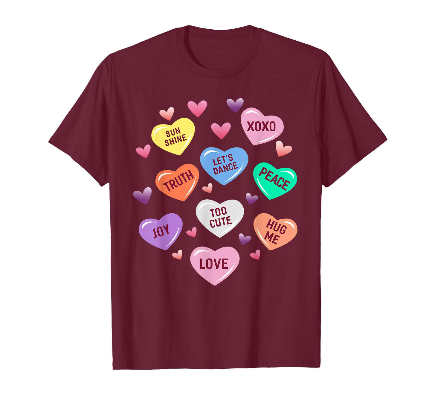 Valentine's Day Heart Candy Design for Men Woman & Kids T-Shirt