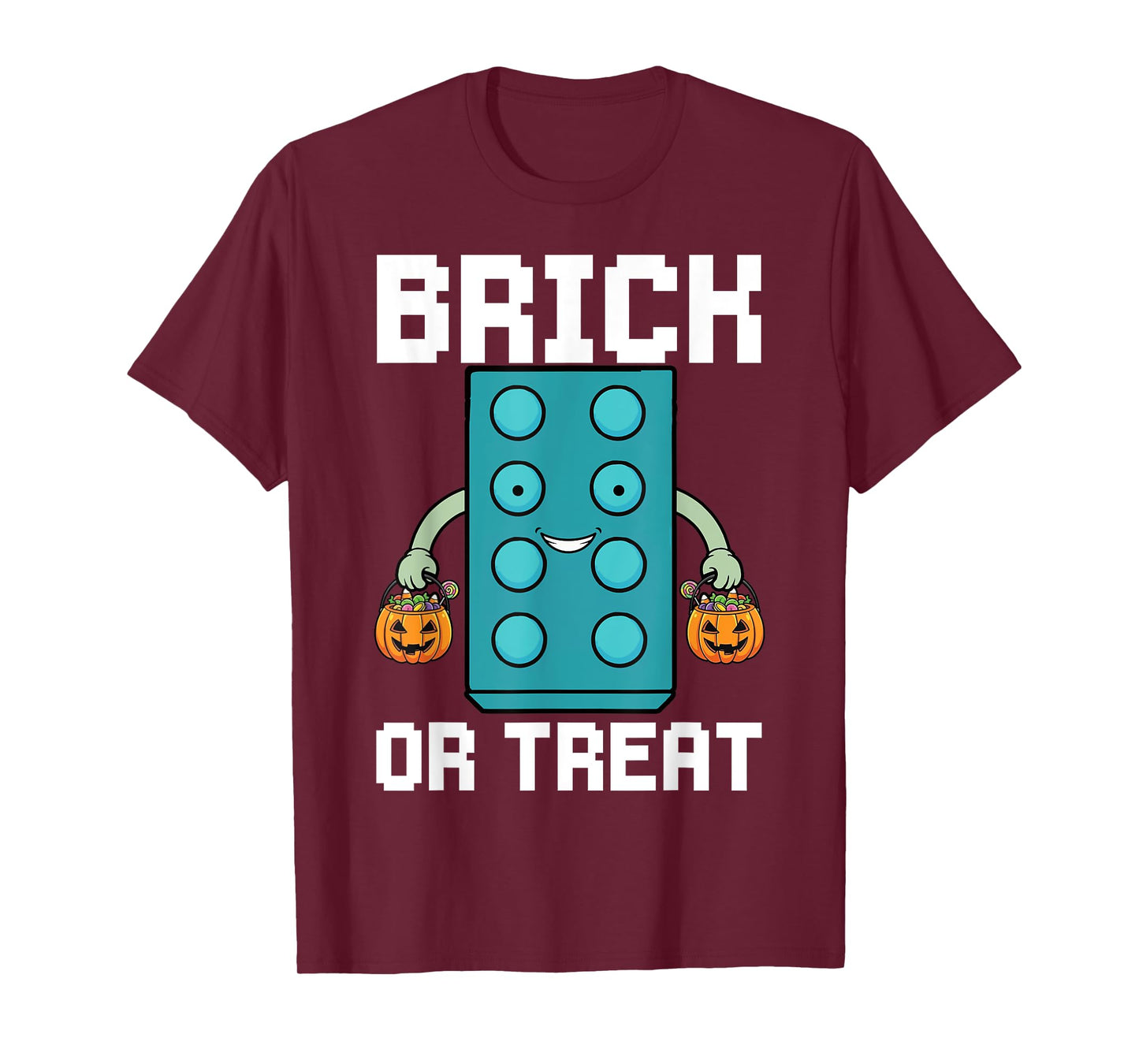 Brick Or Treat Brick Master Builder Toy Block Halloween T-Shirt
