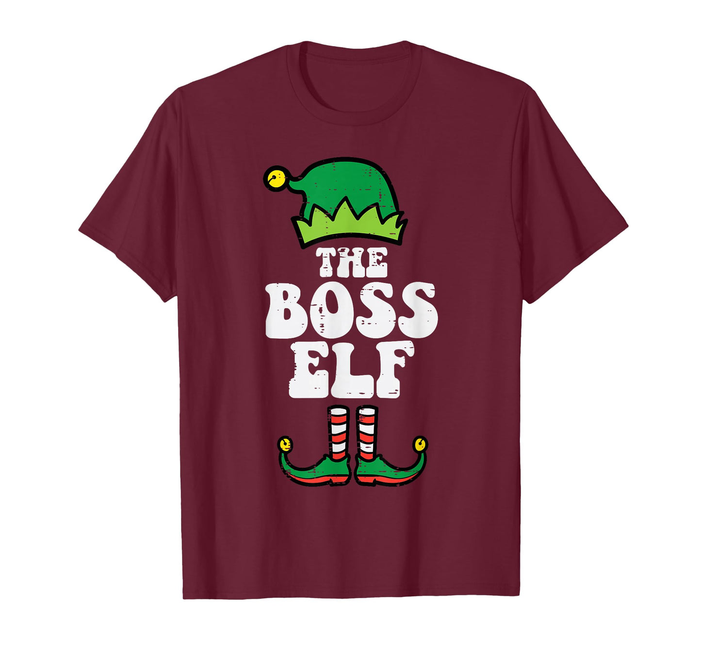 Christmas Boss Elf Xmas Family Group Matching Men Women Kids T-Shirt