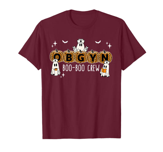 OBGYN Boo Boo Crew Obstetrics Nurse Ghost Pumpkin Halloween T-Shirt