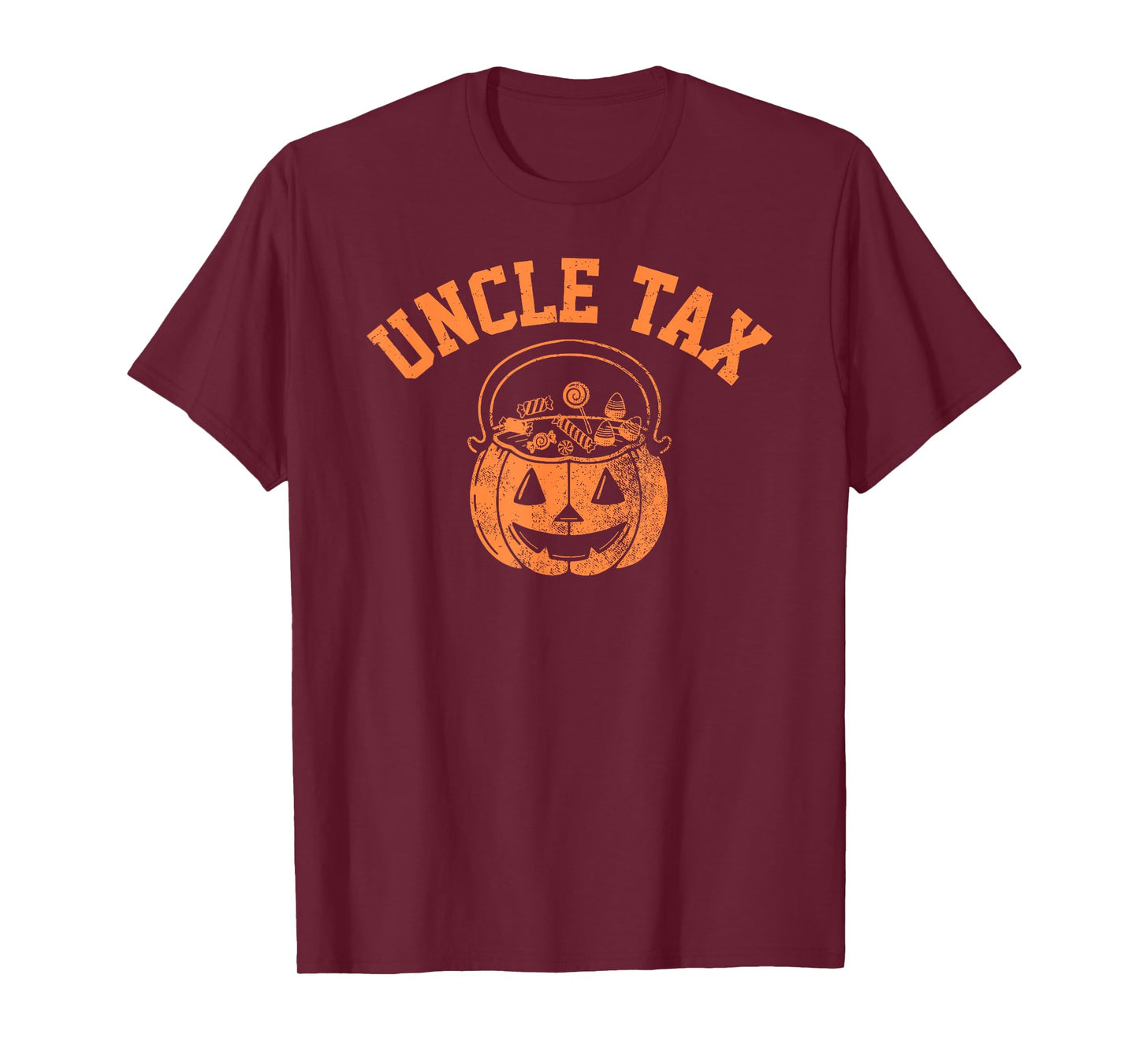 Halloween Vintage Uncle Tax Pumpkin Spooky Trick-or-Treat T-Shirt