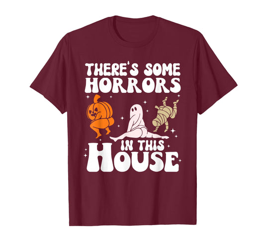 Pumpkin There's Some Horrors In This House Halloween Costume T-Shirt
