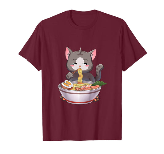 Kids Children Ramen Cat Japanese Gift Kawaii Anime for toddler T-Shirt