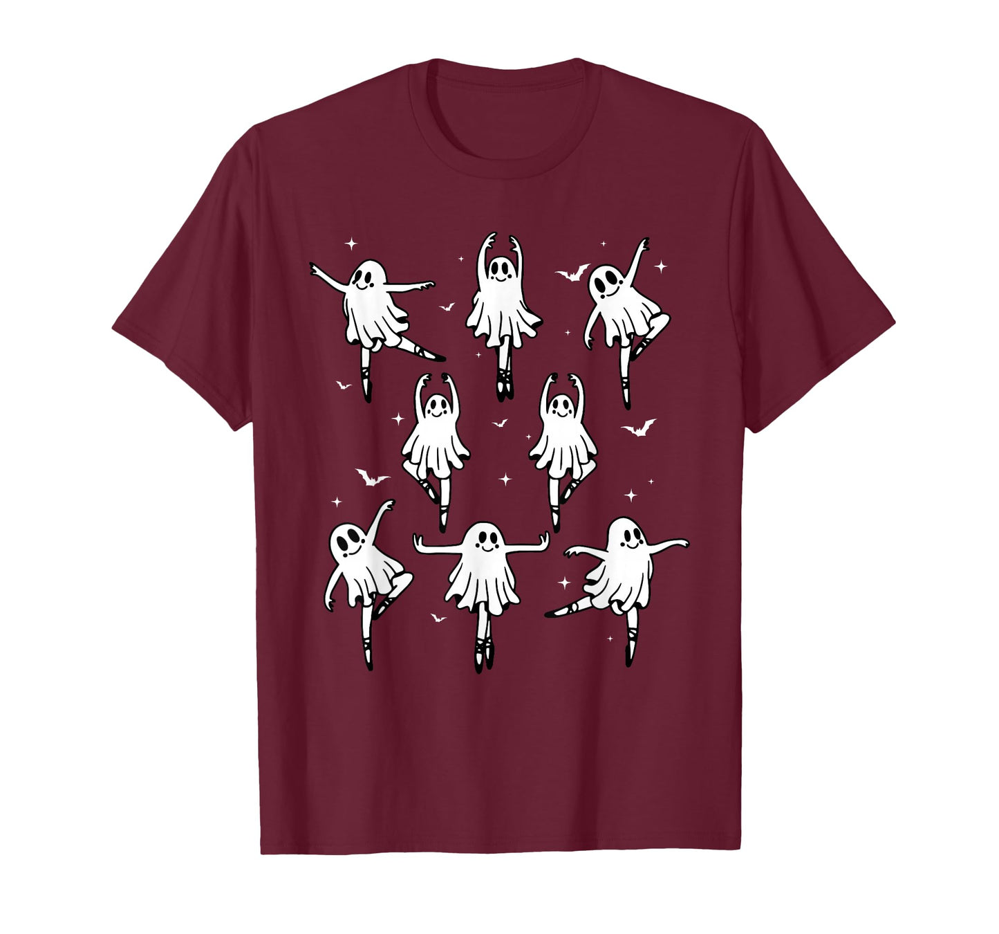 Coquette Ghost Ballet Dancer Halloween Spooky Dance Teacher T-Shirt