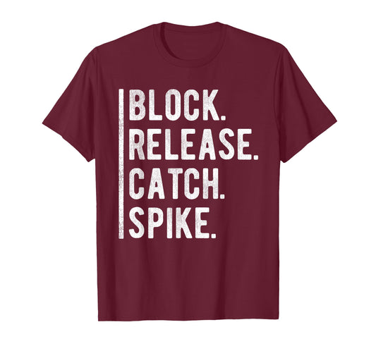 Block Release Catch Spike Grunge National Tight Ends Day T-Shirt