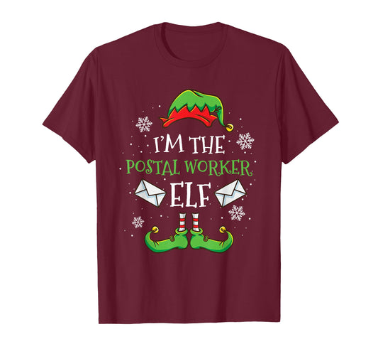 Im The Postal Worker Elf Christmas T-Shirt