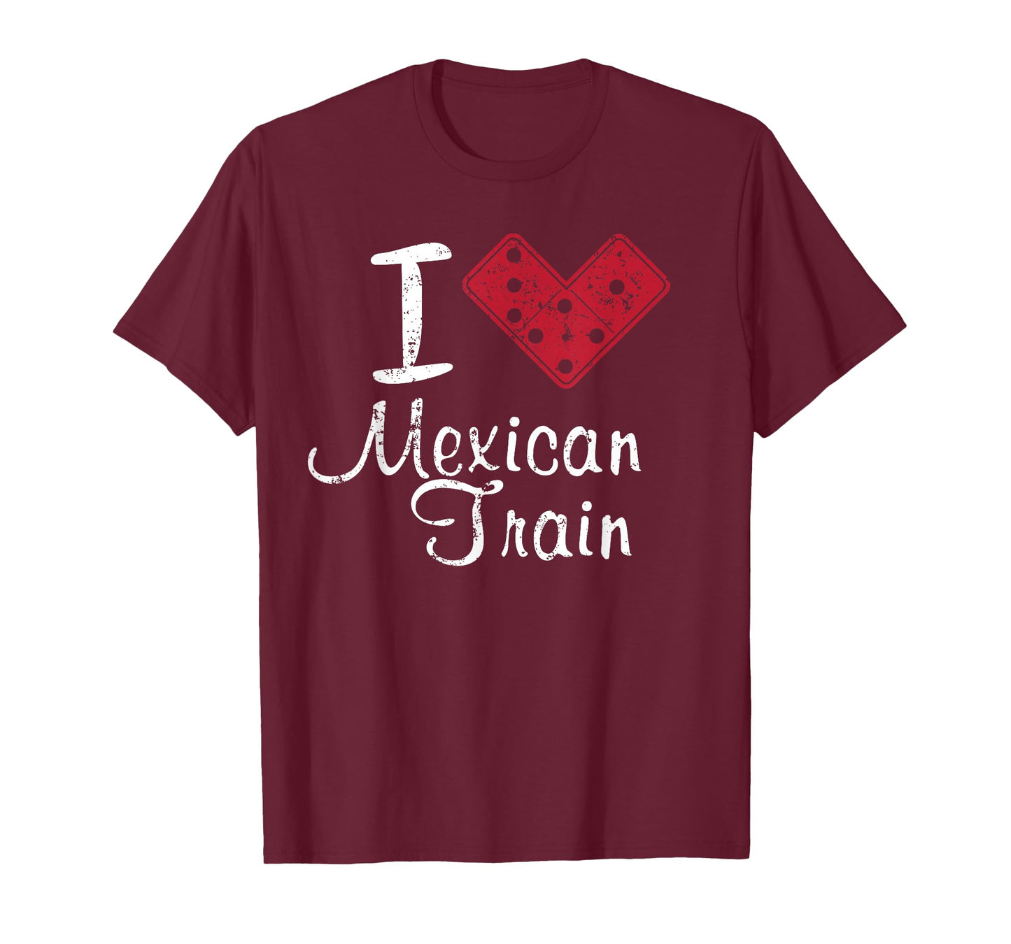 I Heart Mexican Train Shirt Dominoes Game Shirt T-Shirt