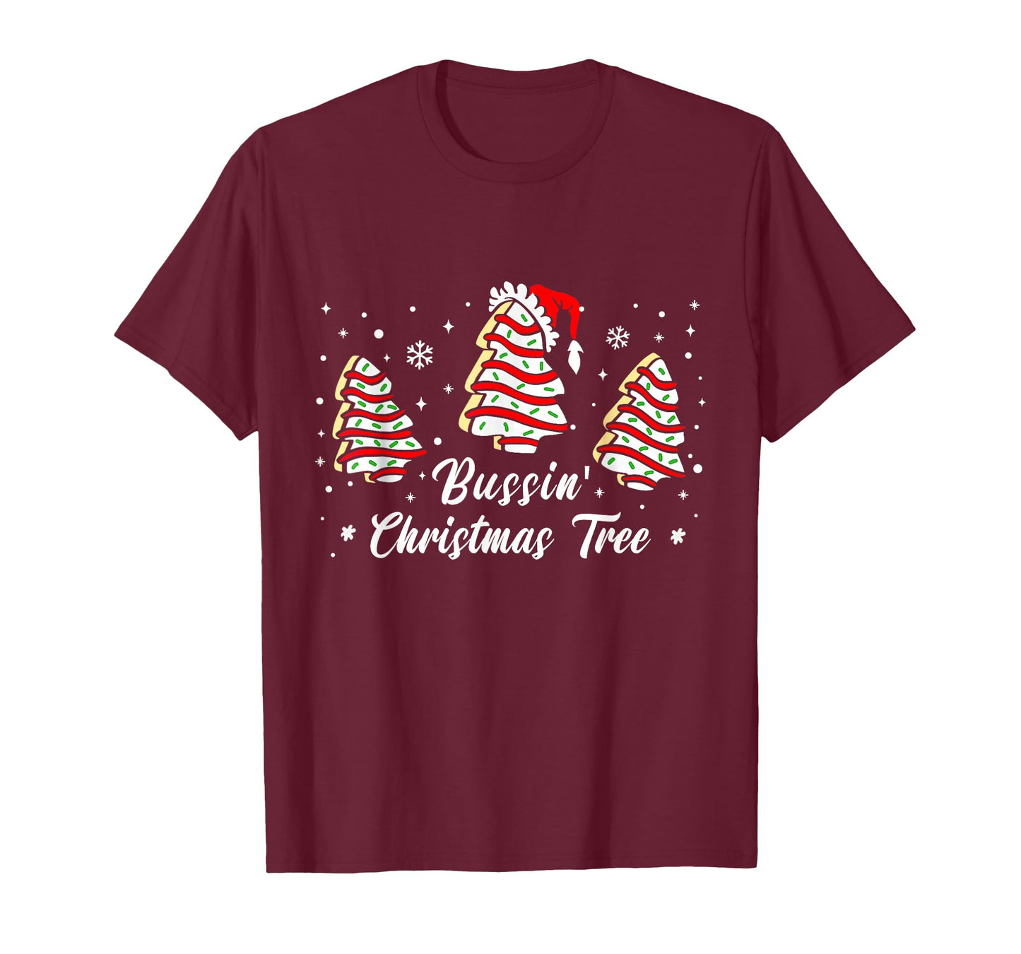 Bussin’ Christmas Tree Cakes Debbie Becky Jen Cake Lovers T-Shirt