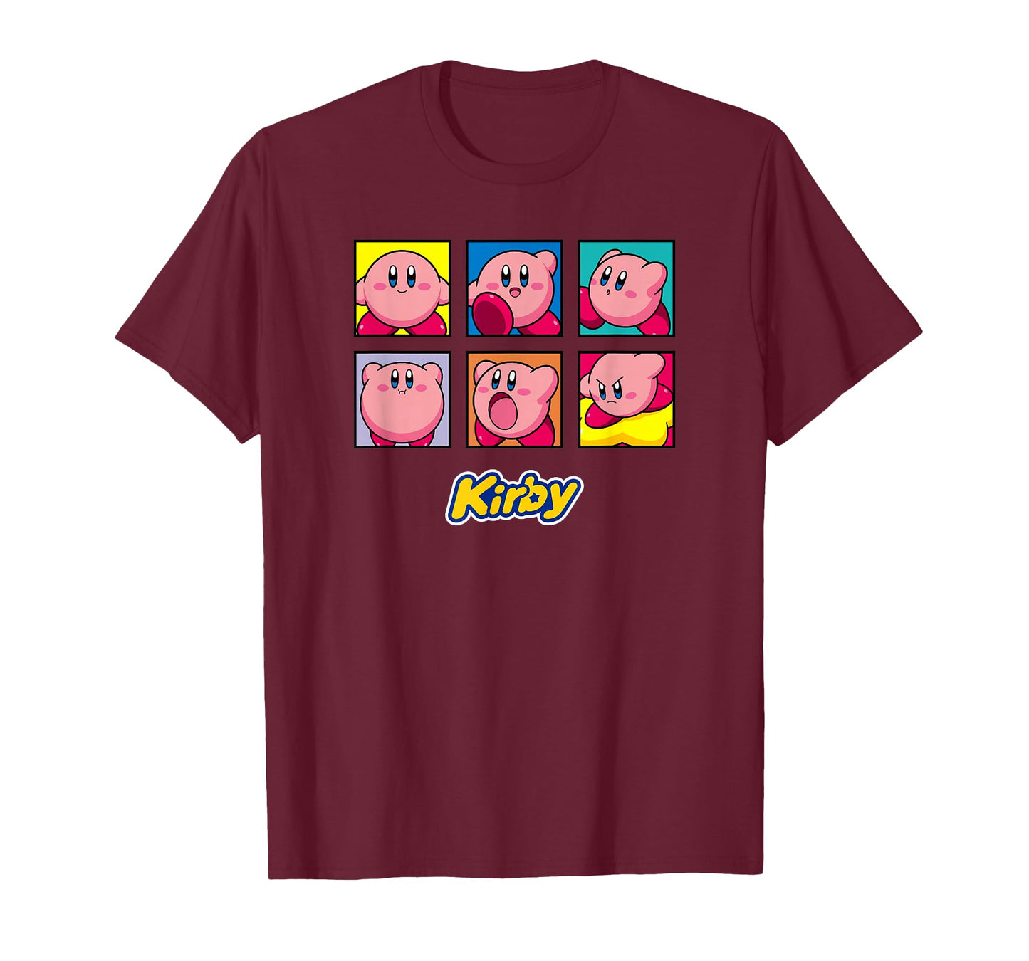 Kirby Vintage Panel Collage Poster T-Shirt - Unisex-Kids - Black - Small