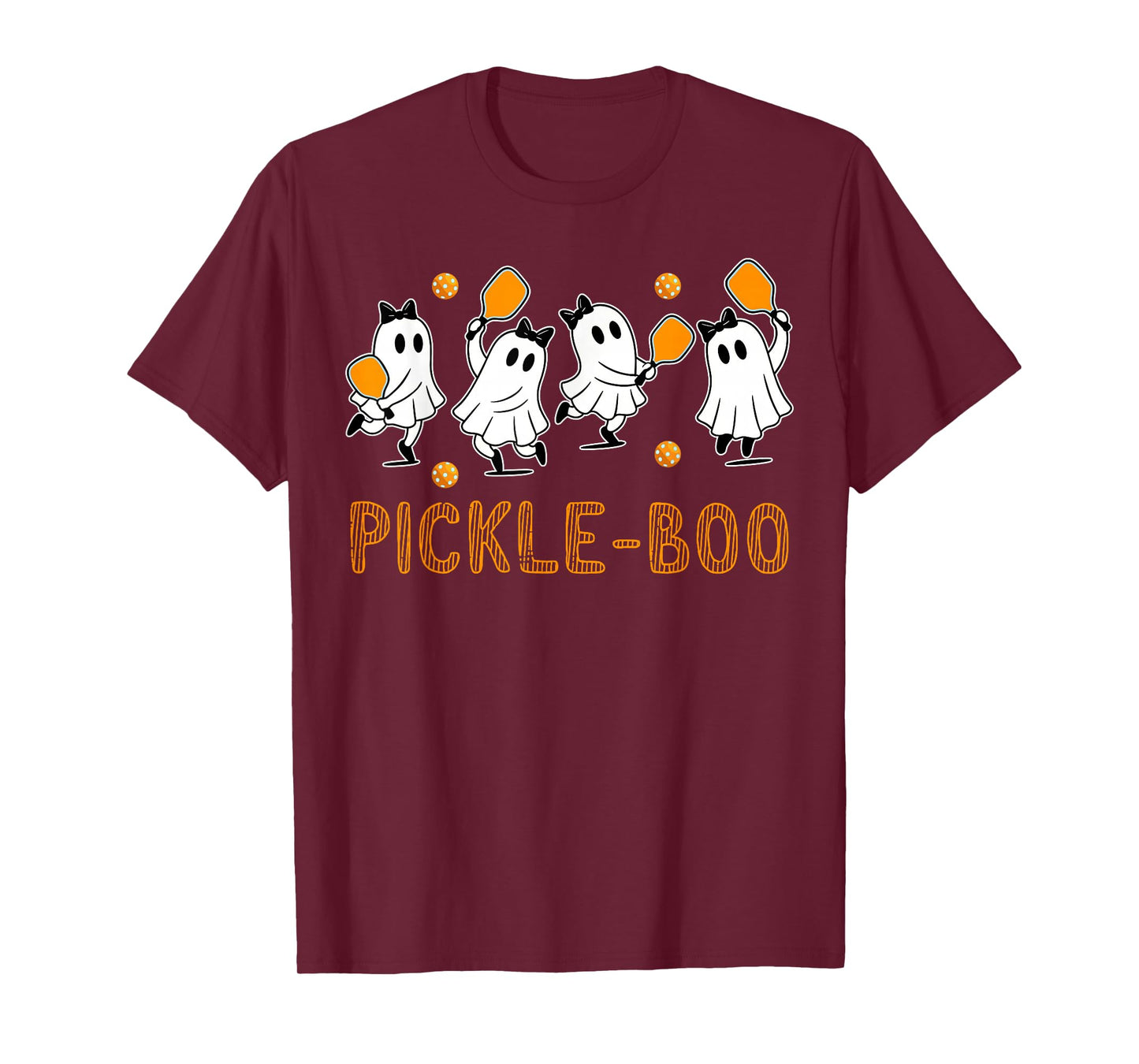 Halloween Pickleball Ghosts Pickle Boo Costume Men Women Kid T-Shirt