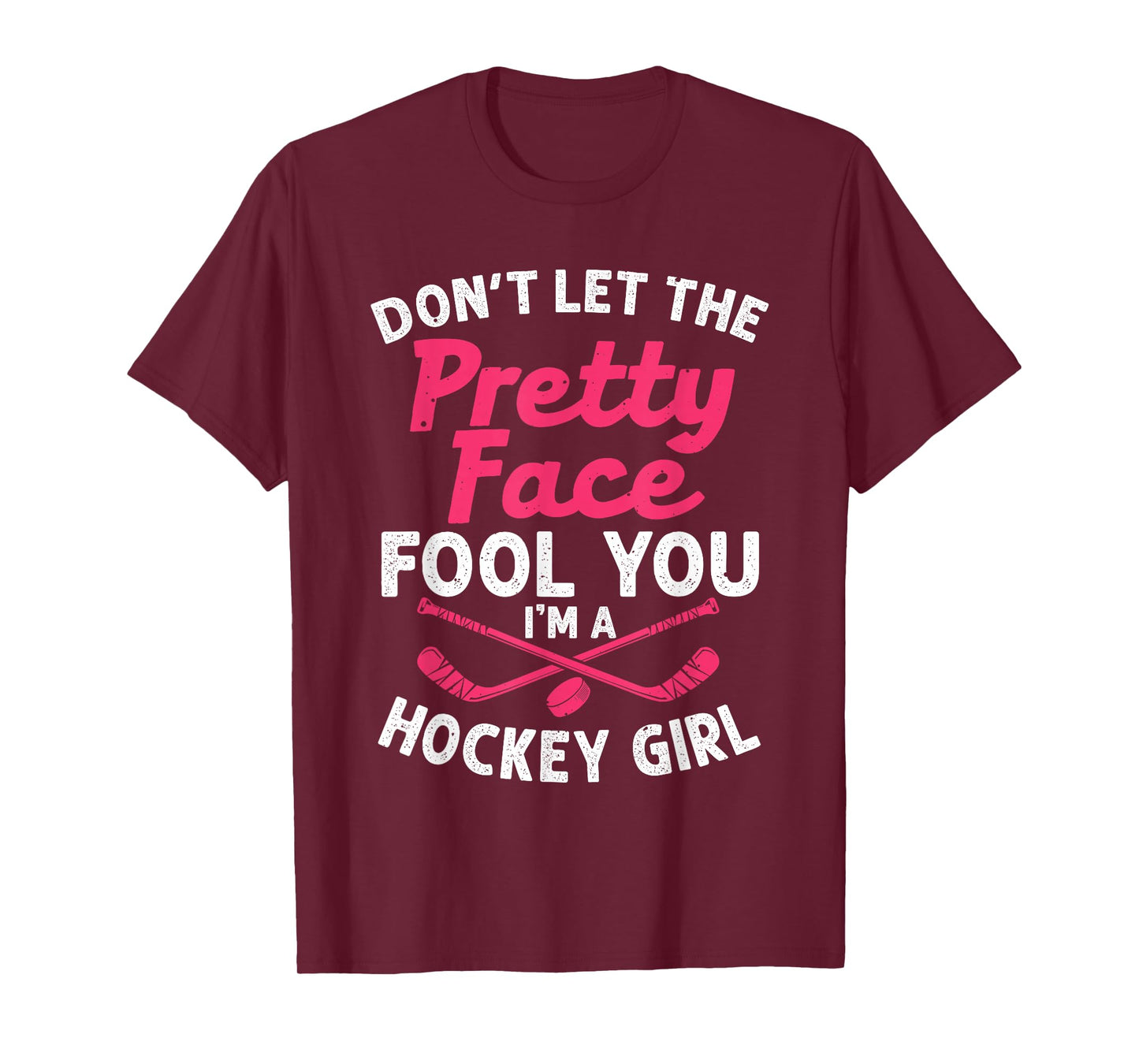 Funny Girl Hockey Gift For Women Kids Ice Hockey Players T-Shirt