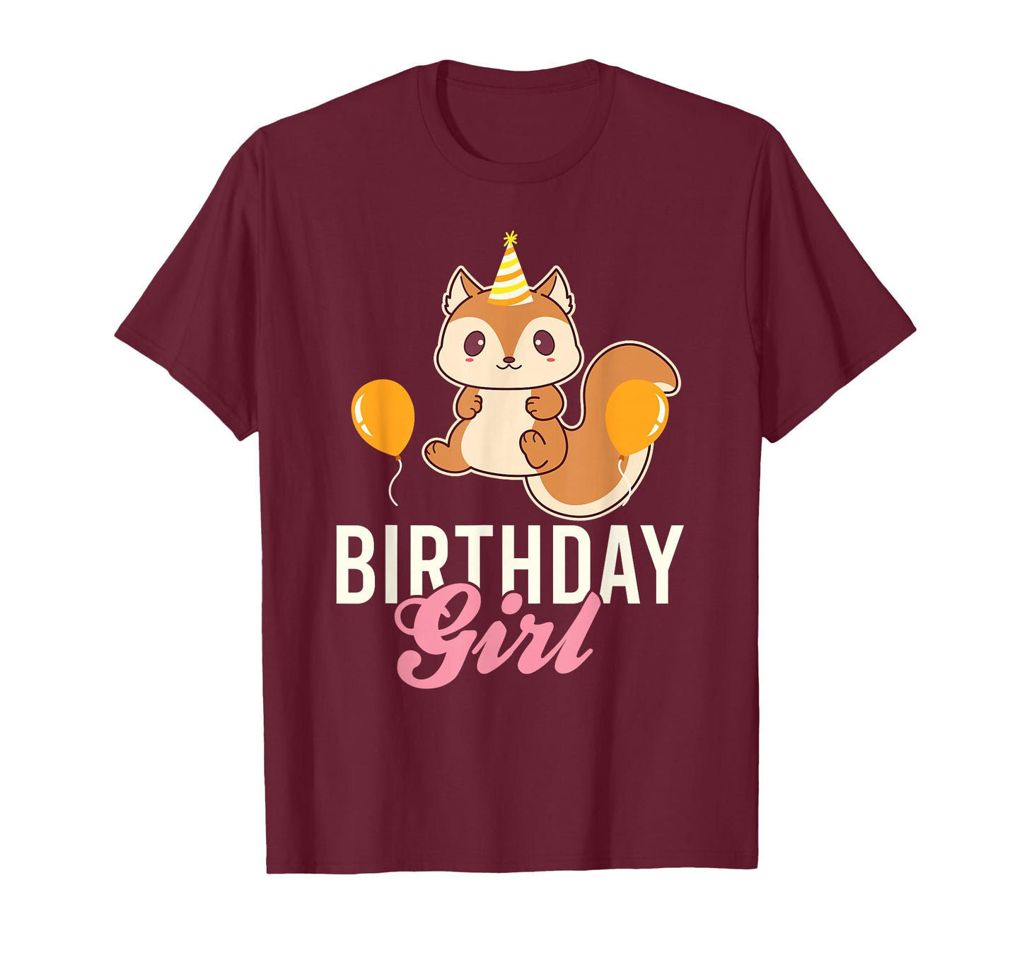 Cute Squirrel Birthday Girl T-Shirt