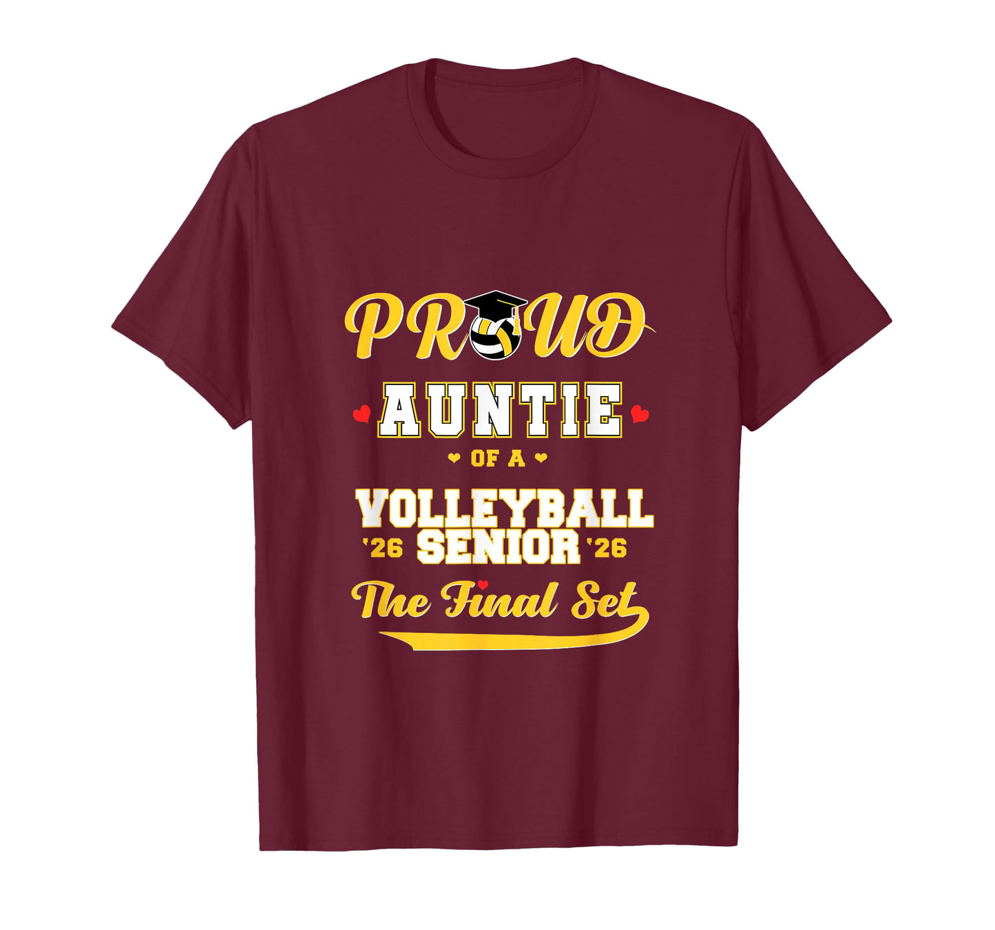 Cool Family '26 Graduation Volleyball Player Auntie T-Shirt