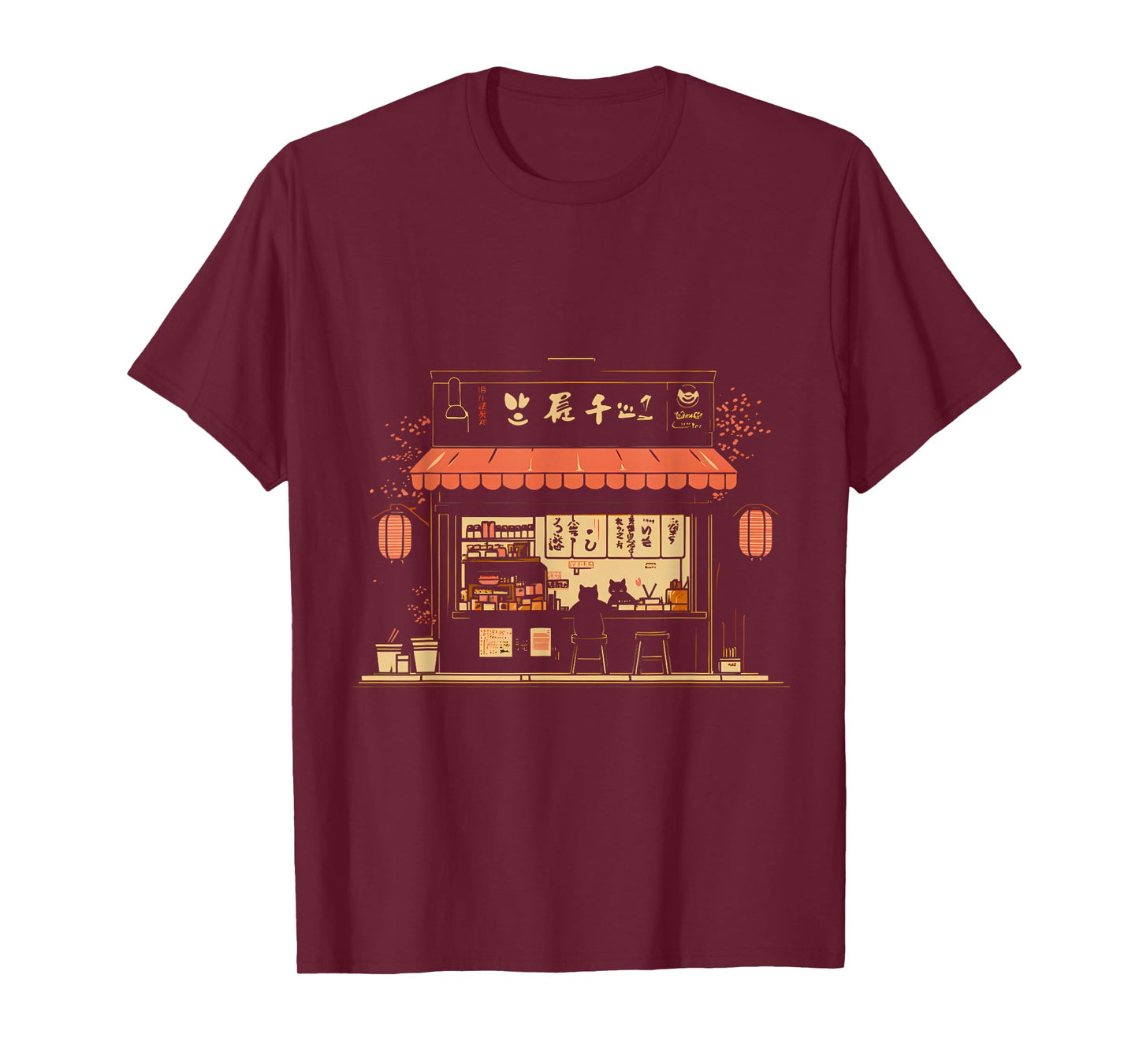 Cat Lover Ramen Shop Japanese Cute Animal Japanese Noodle T-Shirt