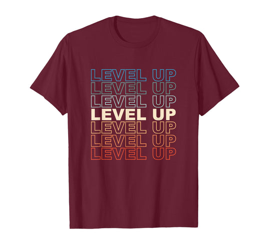 Vintage Gamer LEVEL UP Video Game Lover Retro Gaming Gift T-Shirt
