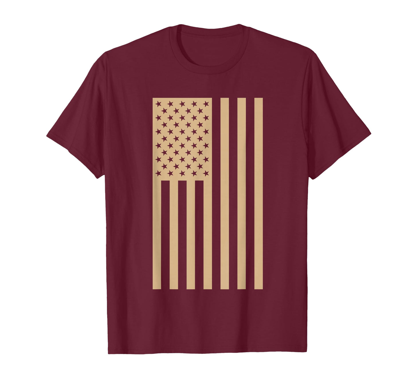 Tan American Flag T-Shirt T-Shirt