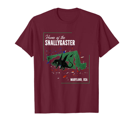 Cryptids in Maryland - The SnallyGaster T-Shirt - Unisex Adult - Black - Small - Short Sleeve - Classic Fit - Cotton - Cryptozoology Enthusiasts, Folklore Lovers, Monster Fans