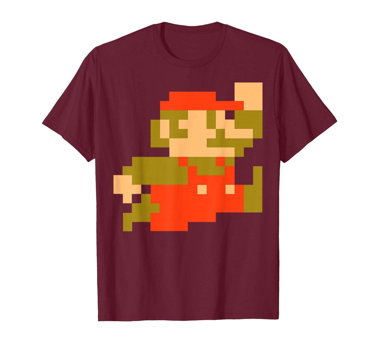 Nintendo Super Mario 8-bit Pixel Jump Graphic T-Shirt T-Shirt