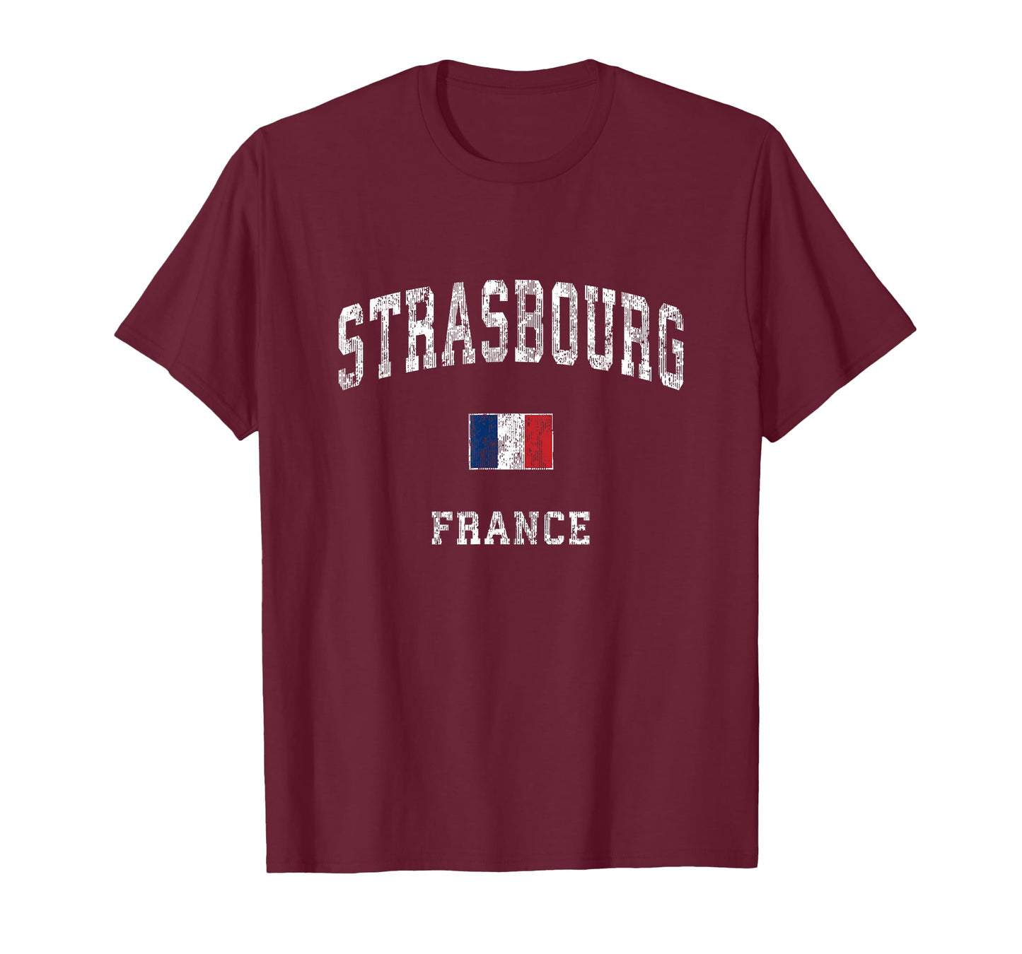 Strasbourg France Vintage Athletic Sports Design T-Shirt