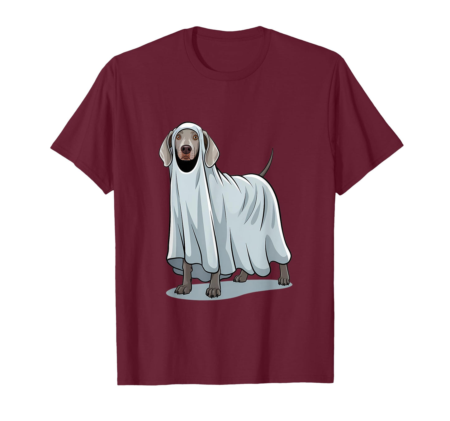 Weimaraner Dog Halloween Ghost Costume Design Men Women Kids T-Shirt