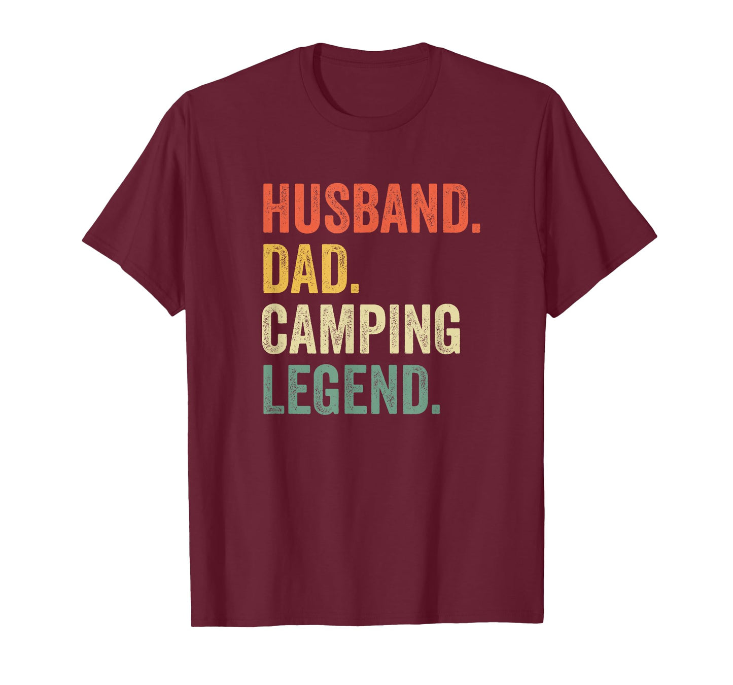 Funny Camper Husband Dad Camping Legend Vintage Father's Day T-Shirt