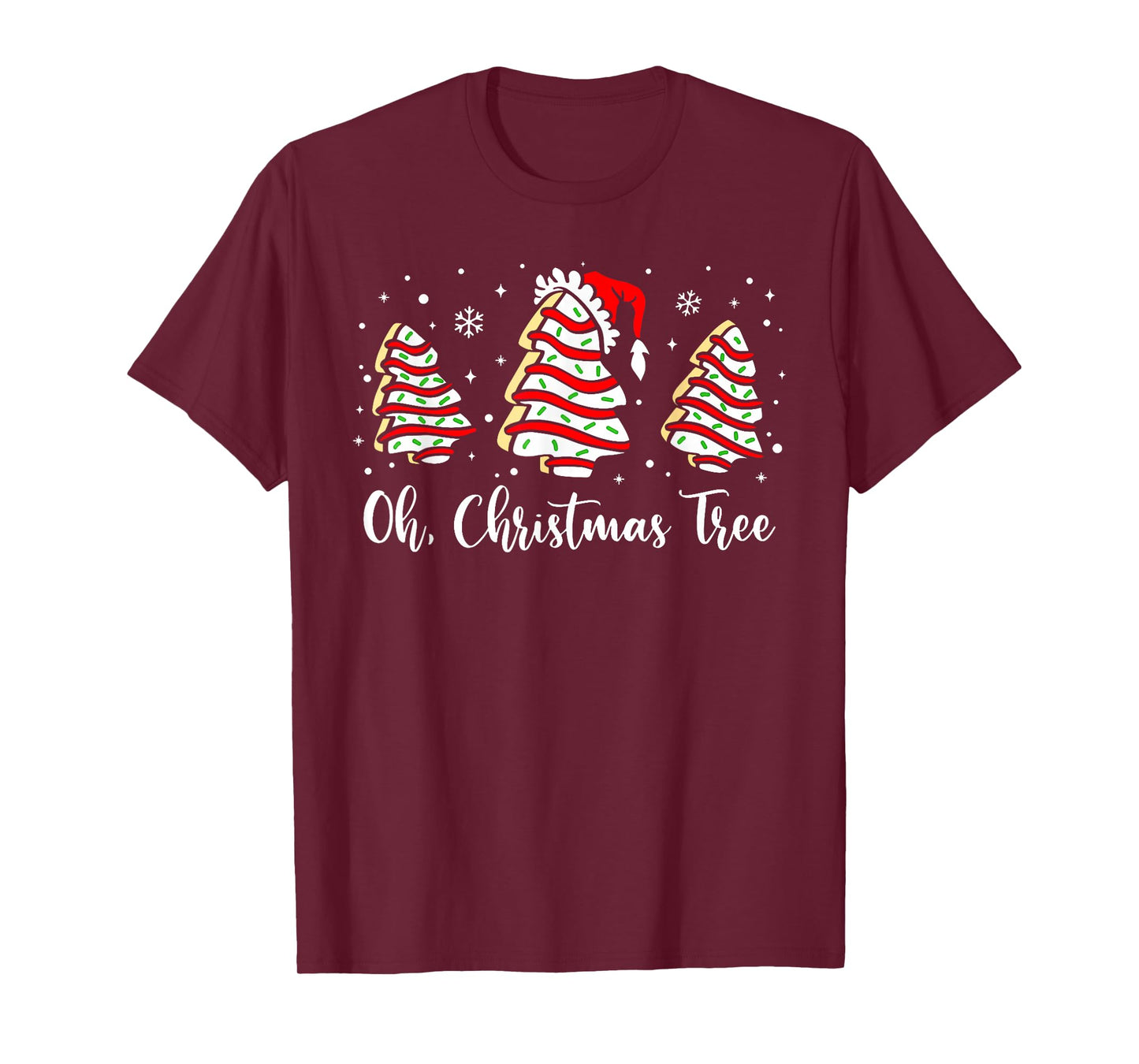 Groovy Oh Christmas Tree Cakes Debbie Becky Jen Cake Lovers T-Shirt