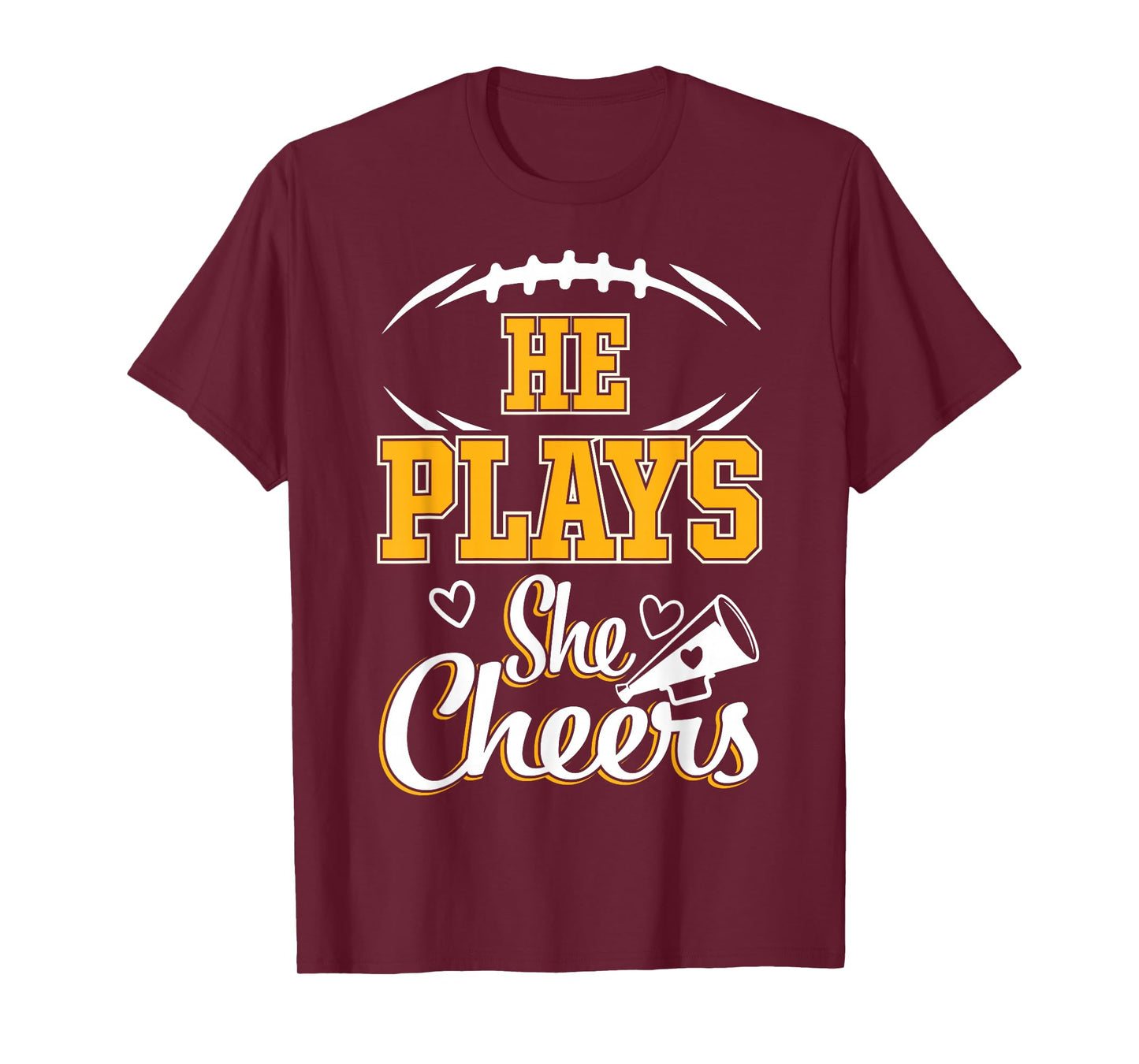 Football and Cheer Mom Cheerleading Mother Football T-Shirt