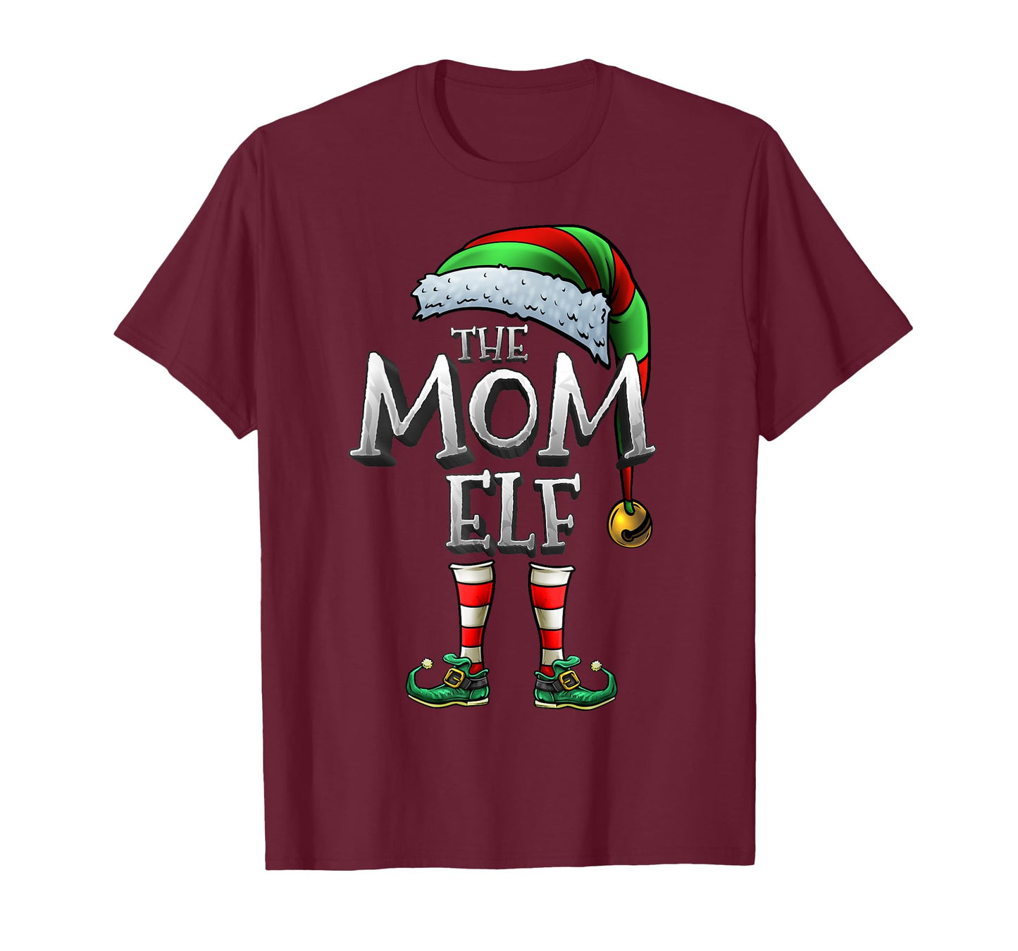 The Mom Elf Shirt Matching Family Mom Christmas Elf women T-Shirt