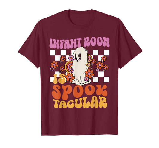 Infant Room is Spook Tacular, Groovy Halloween Teacher T-Shirt for Men Women