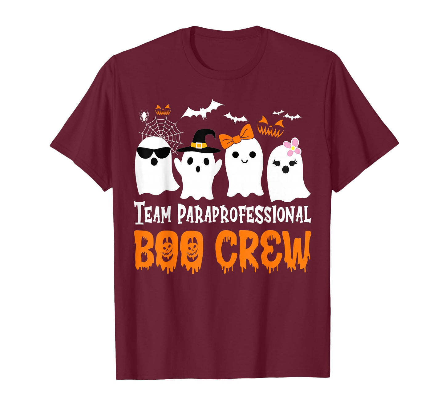 Team Paraprofessional Boo Crew Pumpkin Scary Halloween T-Shirt