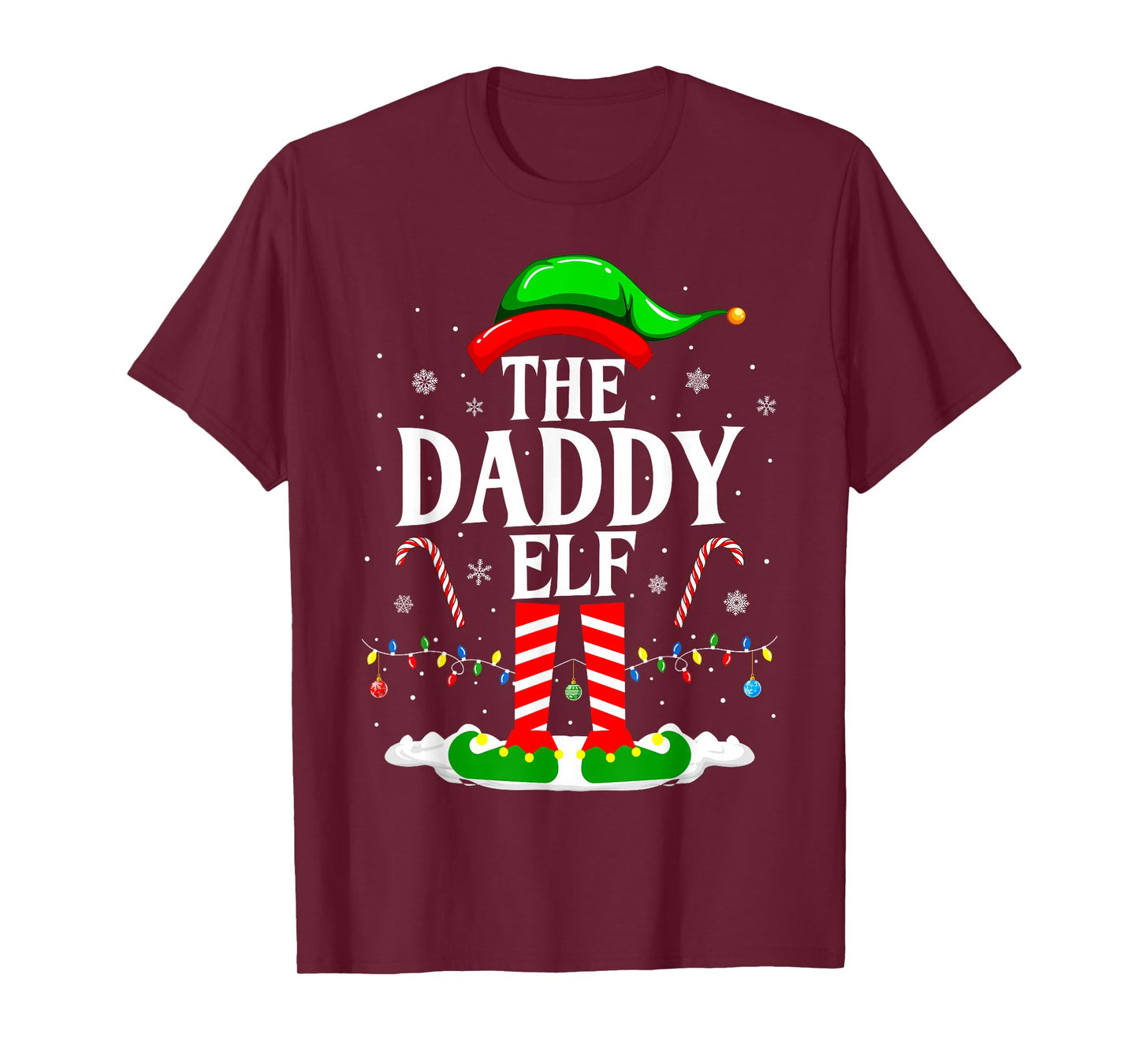 The Daddy Elf Funny Xmas Elf Matching Family Christmas T-Shirt