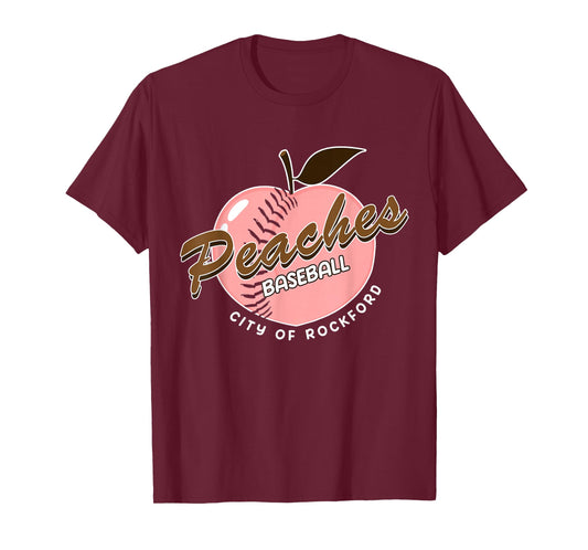 Rockford Peaches Classic Baseball for Men Women Boys T-Shirt