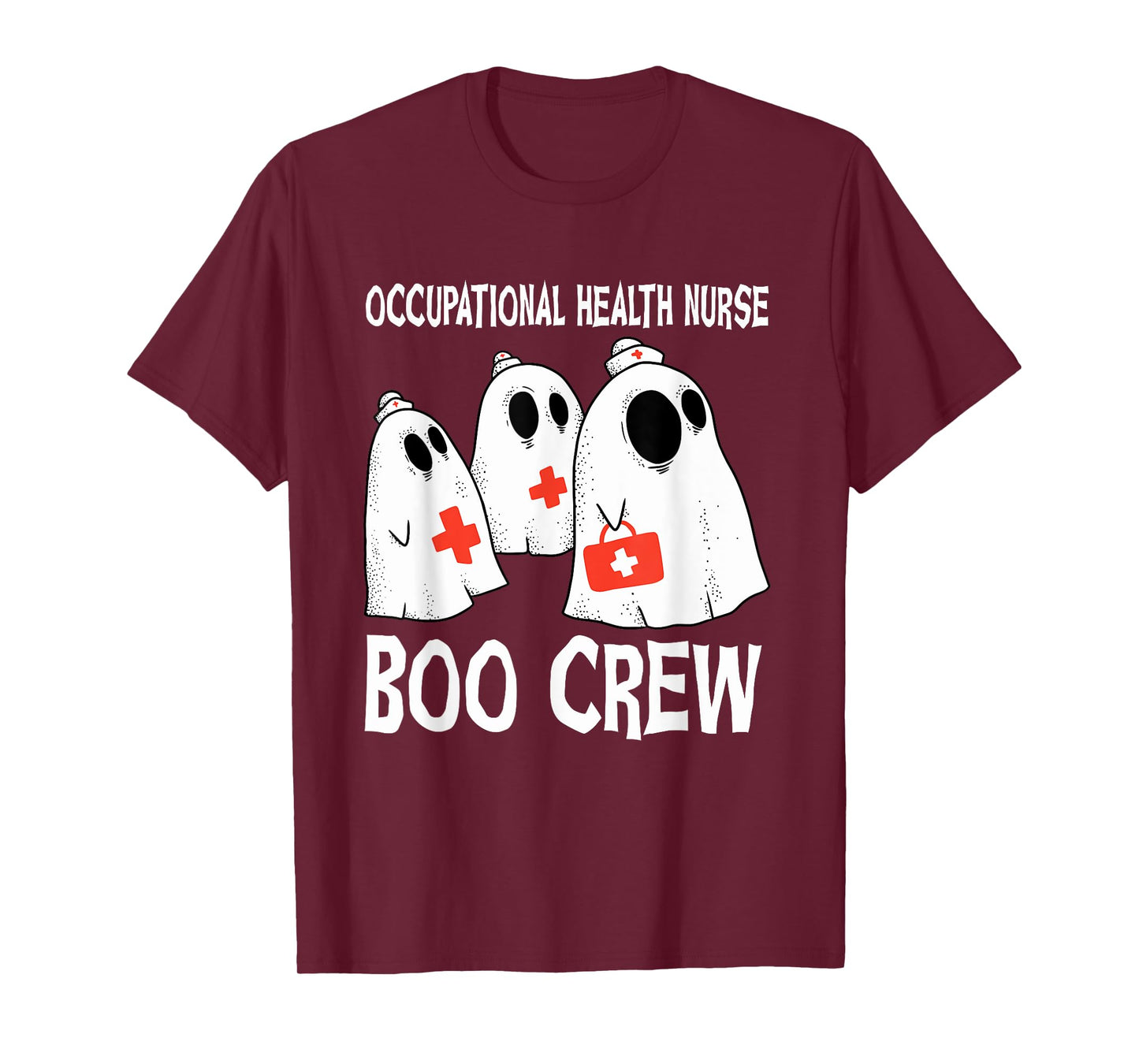Spooky Occupational Health Nurse Boo Crew Halloween Costume T-Shirt