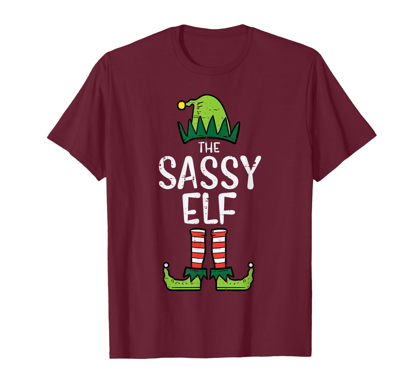Sassy Elf Xmas Matching Christmas For Family T-Shirt