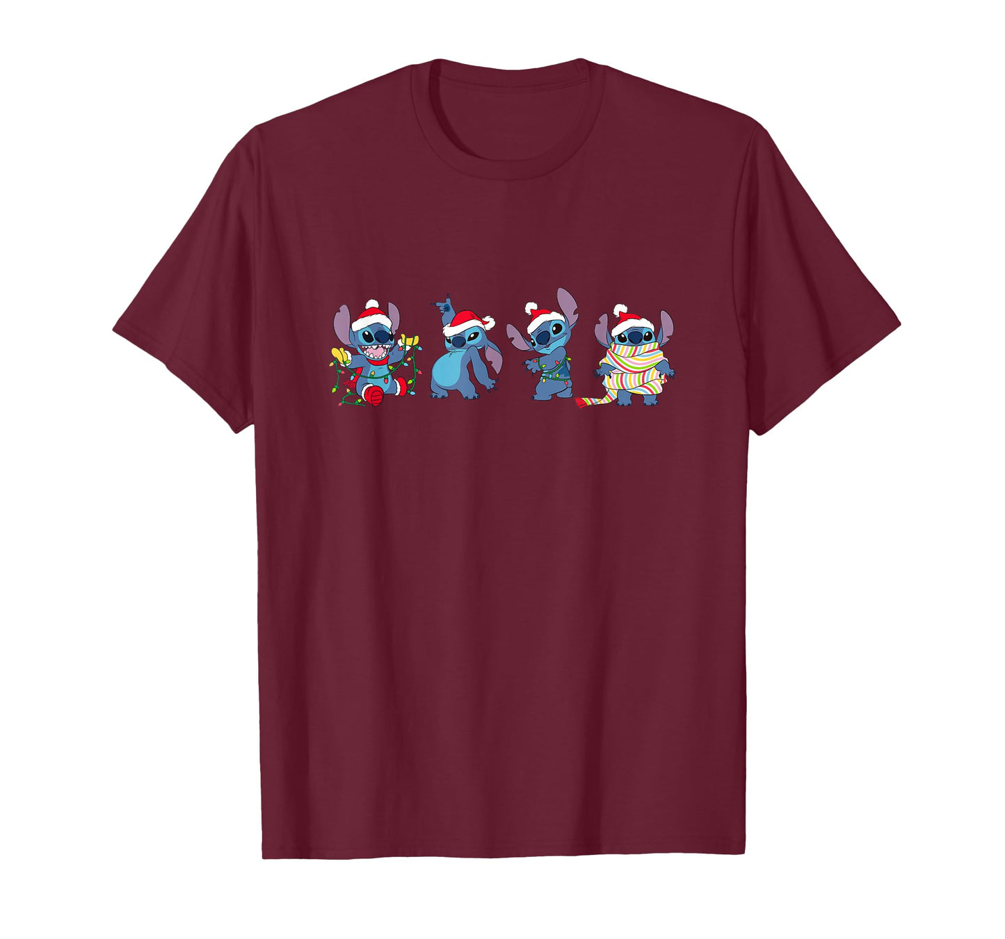 Disney Lilo & Stitch Christmas Cute Stitch Outfit Collection T-Shirt
