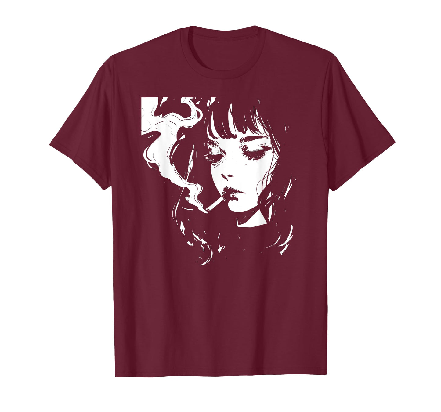 Soft Grunge Kawaii Anime Girl Smoking Waifu Otaku Japanese T-Shirt