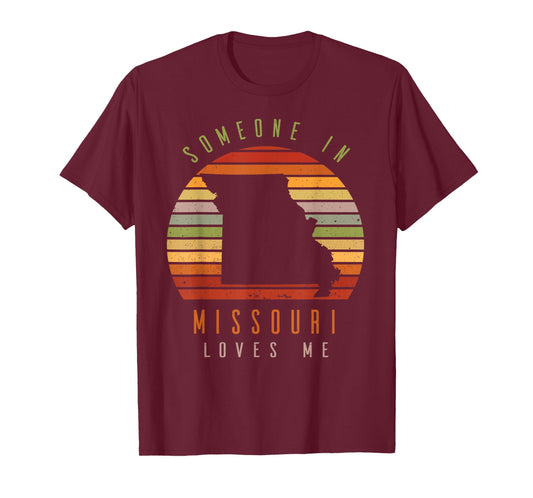 Someone in Missouri Loves Me Vintage State Retro T-Shirt