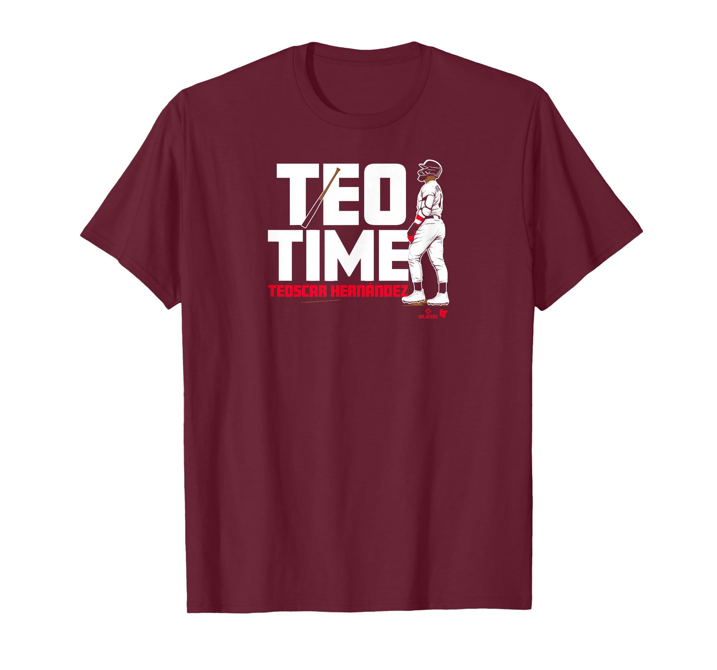 BreakingT Teoscar Hernandez - Teo Time - Los Angeles Baseball T-Shirt, Small, Blue
